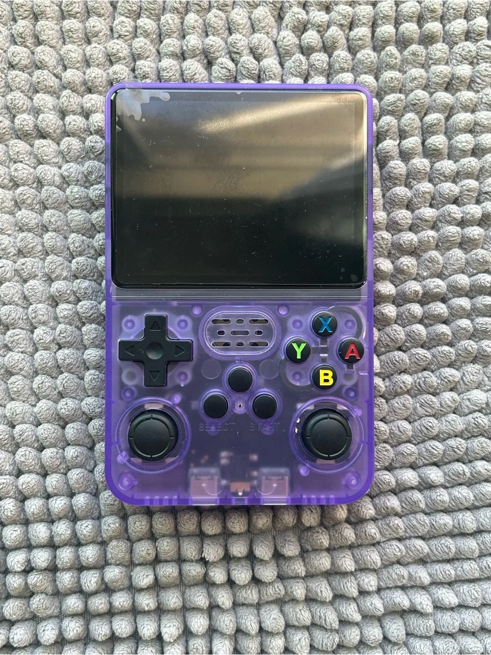 Transparent Purple Handheld Game Console -